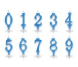 Numeri cera assortiti cielo