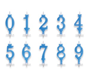 Numeri cera assortiti cielo